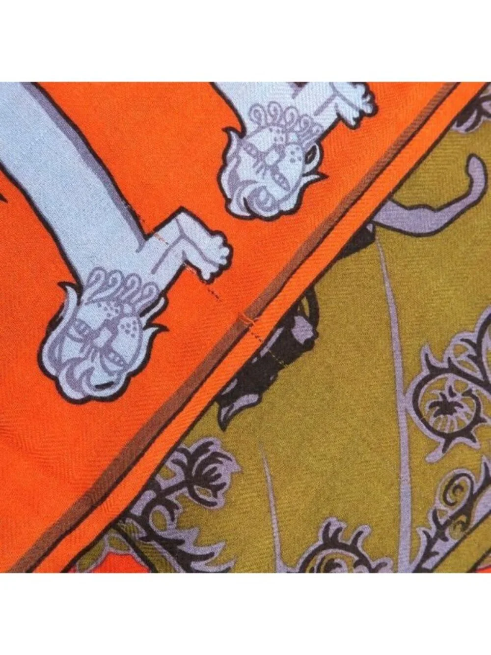 Hermes Carre Geant Cashmere Silk Scarf